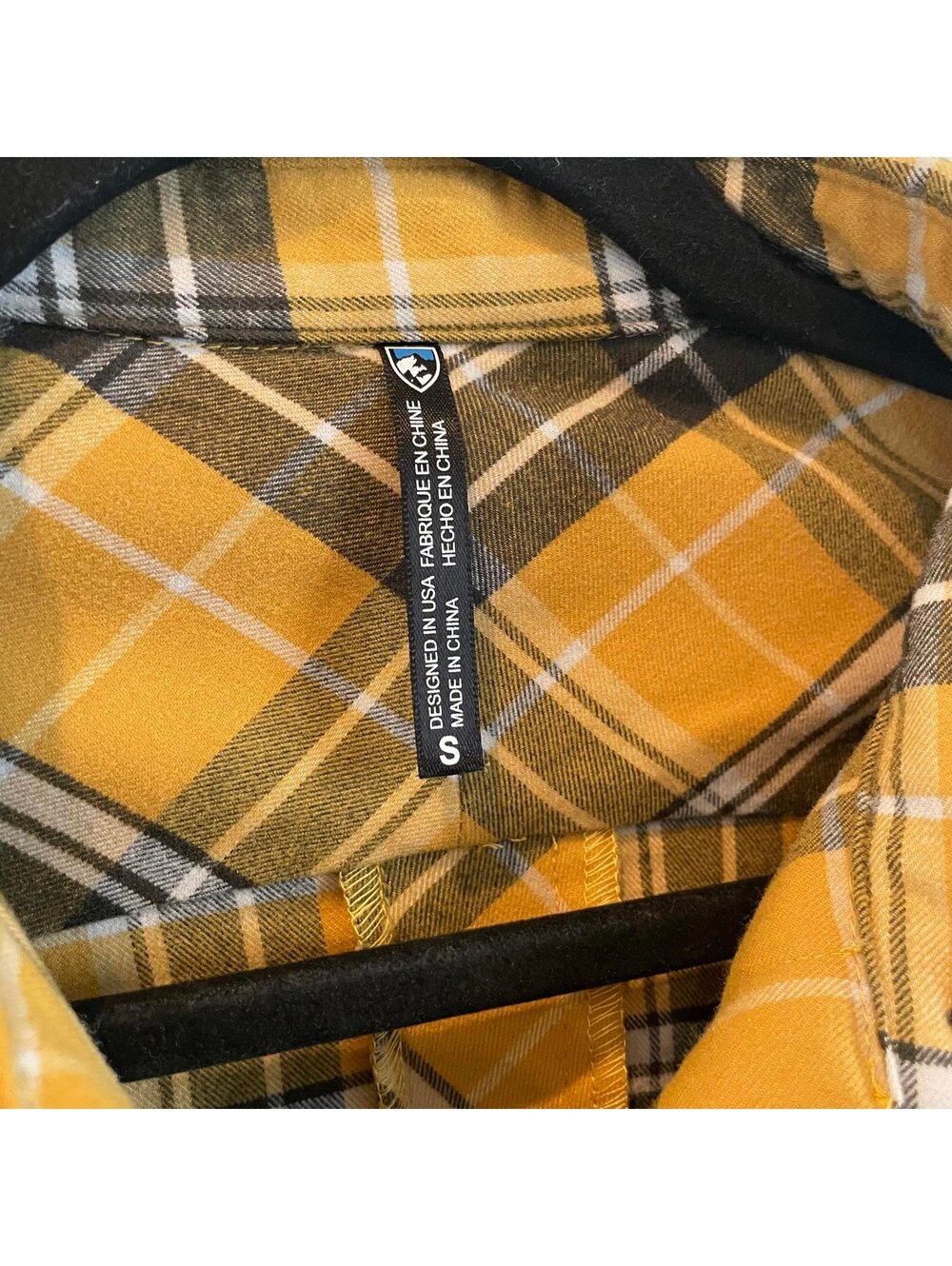 keen Stylish Plaid Long Sleeve Shirt - Yellow and Black - Picture 4 of 8